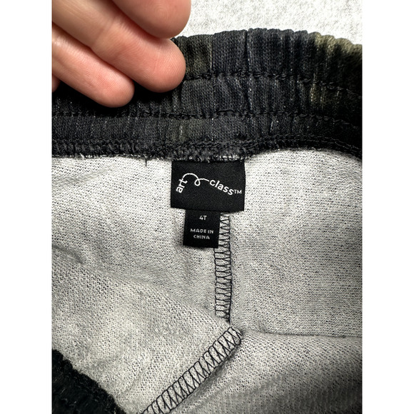 Art Class Boy Sweatpants Drawstring Size 4T Tie Dye Black & Green NWT - Picture 7 of 8